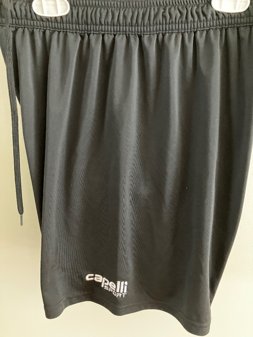 Men's Black Capelli Knit Soccer Shorts - Size Medium